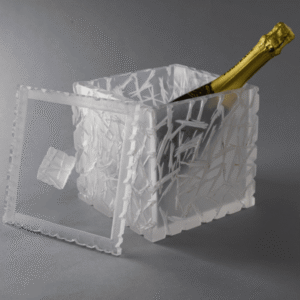 Acryluso Chiseled Ice Bucket – Clear